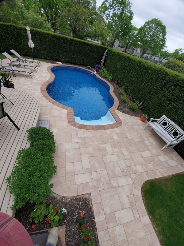 Elegant pool patio with premium paver surround